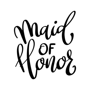 Onurlu. Beyaz arkaplanda harf cümlesi izole edildi. Vektör illüstrasyonu