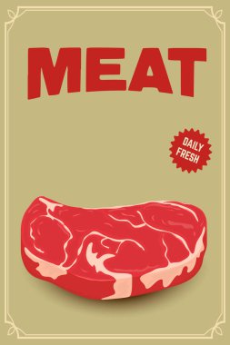 taze et. Kasap. Vektör çizim.