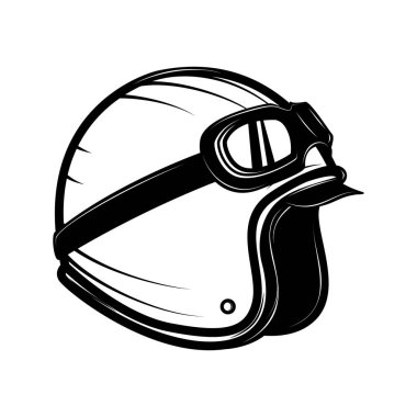 Fırıncı kaskı. Logo, etiket, amblem, imza, poster ve tişört için tasarım elemanı. Vektör illüstrasyonu.