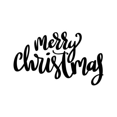 Mutlu noeller. El çizimi harfleri alıntısı. Vektör illüstrasyonu