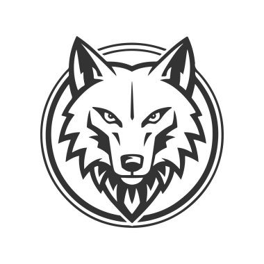 Kurt kafası. Takım logosu, amblemi, rozeti, maskotu için tasarım elemanı.