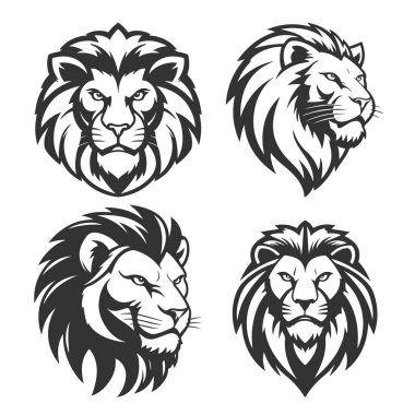 Aslan işareti. Logo, etiket, amblem ve imza için tasarım ögesi.