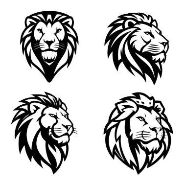 Aslan işareti. Logo, etiket, amblem ve imza için tasarım ögesi.