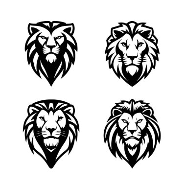 Aslan işareti. Logo, etiket, amblem ve imza için tasarım ögesi.