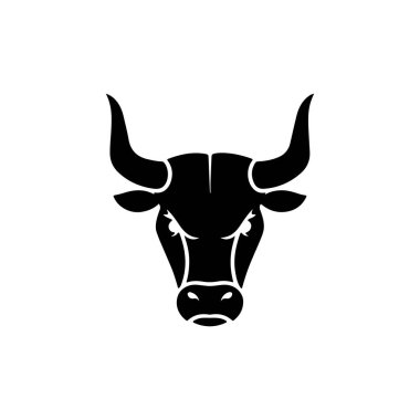 Stil oyma içinde baş boğa. Tasarım öğesi logosu, etiket, arma, işaret, poster için. Vektör görüntü