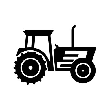 Retro traktör ikonları seti. Logo, etiket, amblem ve işaret için tasarım elemanları. Vektör illüstrasyonu