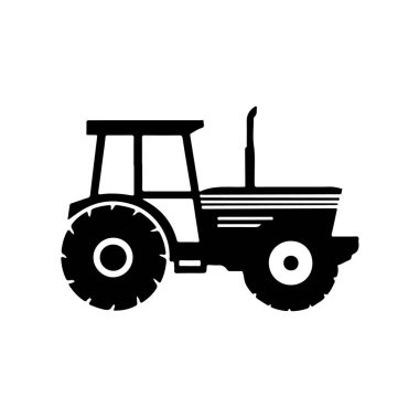 Retro traktör ikonları seti. Logo, etiket, amblem ve işaret için tasarım elemanları. Vektör illüstrasyonu