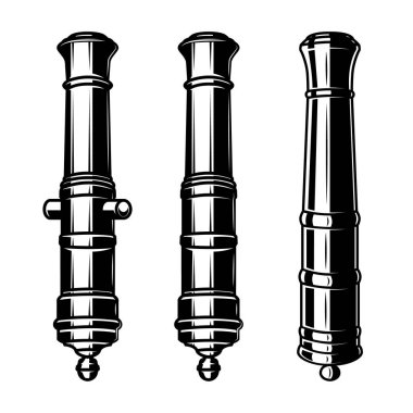 Eski toplar seti. Logo için tasarım ögesi, İbel, imza.