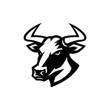 Cow head illustration isolated on white background. Design element for emblem, sign, poster, label.