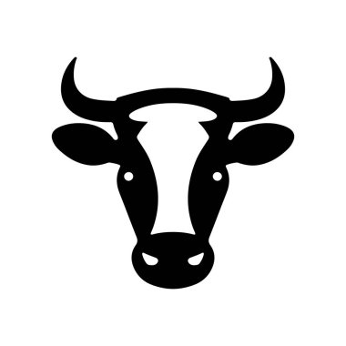 Cow head illustration isolated on white background. Design element for emblem, sign, poster, label.