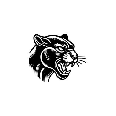 Panter kafa. Panterin modern stil lideri. Vektör illüstrasyonu