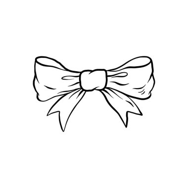 Yay düğümünün kabartma stilindeki yansıması. Poster, kart, pankart, imza için tasarım elemanı. Vektör illüstrasyonu