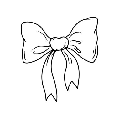 Yay düğümünün kabartma stilindeki yansıması. Poster, kart, pankart, imza için tasarım elemanı. Vektör illüstrasyonu