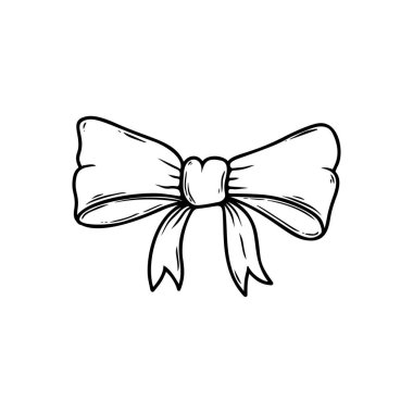 Yay düğümünün kabartma stilindeki yansıması. Poster, kart, pankart, imza için tasarım elemanı. Vektör illüstrasyonu