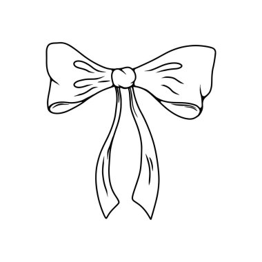 Yay düğümünün kabartma stilindeki yansıması. Poster, kart, pankart, imza için tasarım elemanı. Vektör illüstrasyonu