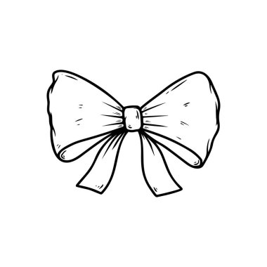 Yay düğümünün kabartma stilindeki yansıması. Poster, kart, pankart, imza için tasarım elemanı. Vektör illüstrasyonu