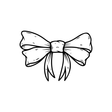 Yay düğümünün kabartma stilindeki yansıması. Poster, kart, pankart, imza için tasarım elemanı. Vektör illüstrasyonu