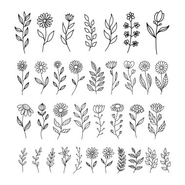 El yapımı yapraklar. Pankart, işaret, poster ve dekorasyon için tasarım öğesi. Vektör illüstrasyonu