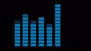 Eşitleyicinin soyut animasyonu. Kullanıcı arayüzü tasarımı için tasarım ögesi
