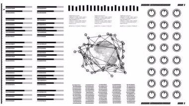 Gelecekçi kullanıcı arayüzü HUD, Dokunmatik Arayüz Elementleri. Bilgisayar bilgisi görüntüsü 