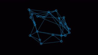 Dalgalanan noktaların soyut animasyonu. Kullanıcı arayüzü tasarımı için tasarım ögesi