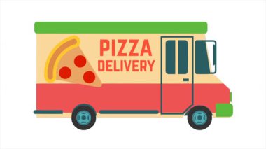 Pizza dağıtım aracının animasyonu