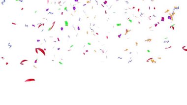 Konfeti düşen animasyon videosu