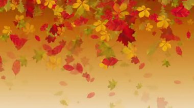 Düşen sarı sonbahar yaprakları ile soyut arkaplan