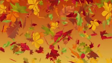Düşen sarı sonbahar yaprakları ile soyut arkaplan