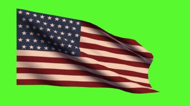 Alfa kanallı klasik Amerikan bayrağının animasyonu