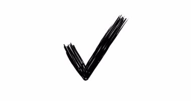 Çek işaretinin el çizimi canlandırması