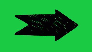 El çizimi kare kare ok animasyonu. 4k görüntü