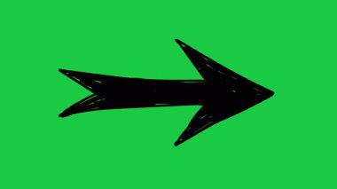 El çizimi kare kare ok animasyonu. 4k görüntü