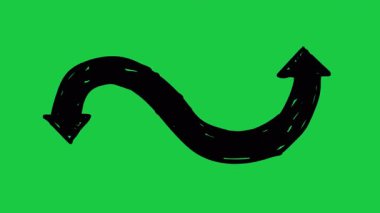 El çizimi kare kare ok animasyonu. 4k görüntü