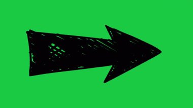 El çizimi kare kare ok animasyonu. 4k görüntü