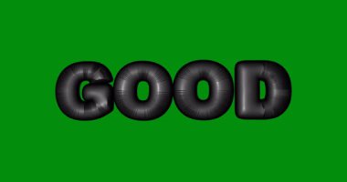 Kelimenin soyut 3D animasyonu İyi