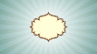 Popüler sanat arka plan animasyonu, HD. Yeşil arkaplanda çizgi roman tarzı bulut. 