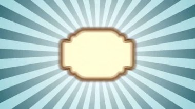 Popüler sanat arka plan animasyonu, HD. Yeşil arkaplanda çizgi roman tarzı bulut. 