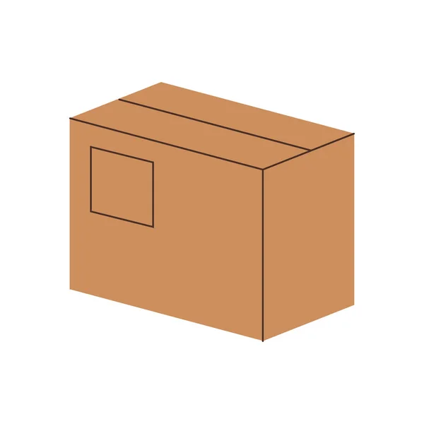 Kartong Vektor Platt Illustration Leveransbox — Stock vektor