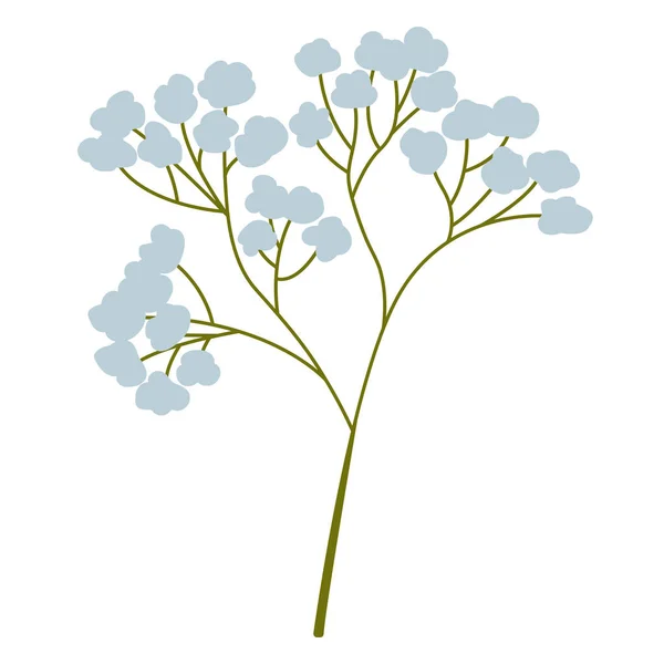 Illustration Plate Vecteur Fleurs Sauvages Éléments Décoratifs Floraux Design — Image vectorielle