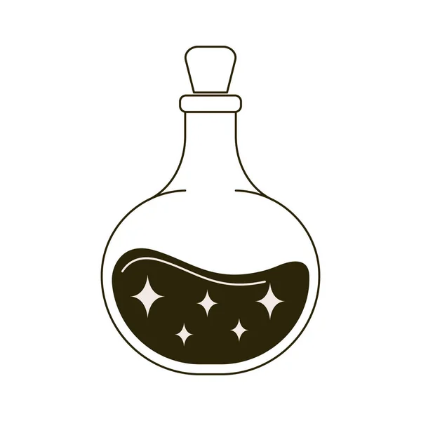 Μπουκάλι Μαγικό Φίλτρο Διάνυσμα Επίπεδη Απεικόνιση Ουράνιο Μαγικό Στοιχείο — Διανυσματικό Αρχείο