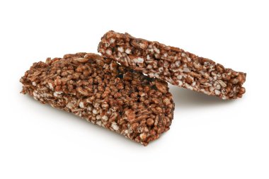 Keçiboynuzu olan amaranth kurabiyeleri beyaz arka planda tam derinlikte izole edilmiş. Sağlıklı yemek.