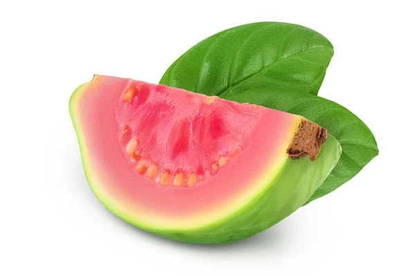 Guava Frukt Isolerad Vit Bakgrund Med Fullt Skärpedjup — Stockfoto