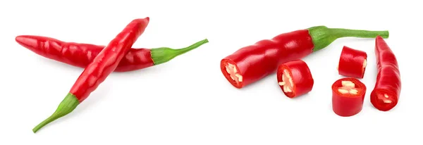 Red Hot Chili Peppers Isolated White Background — Stock Photo, Image