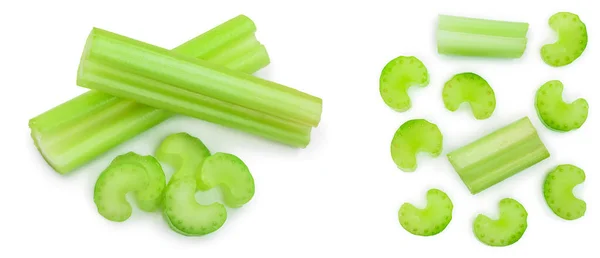 Čerstvý Celer Izolované Bílém Pozadí Kopií Prostor Pro Váš Text — Stock fotografie