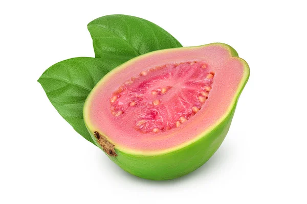 Frutto Guava Isolato Fondo Bianco Con Piena Profondità Campo — Foto Stock
