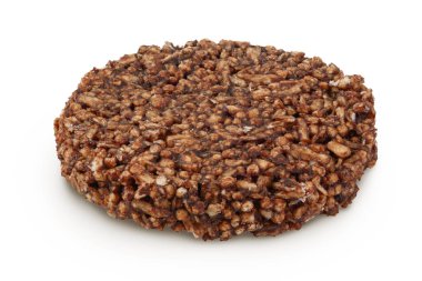 Keçiboynuzu olan amaranth kurabiyeleri beyaz arka planda tam derinlikte izole edilmiş. Sağlıklı yemek.