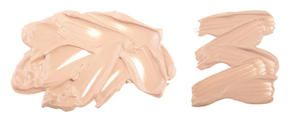 白い背景に分離されたベージュの液体基礎化粧 — ストック写真