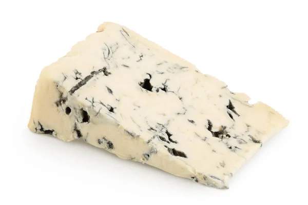 Blue Cheese Gorgonzola Isolated White Background Full Depth Field — Stock Photo, Image