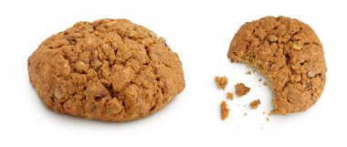 keten, balkabağı ve ayçiçeği tohumlu yulaflı kurabiyeler. Üst Manzara. Düz yatıyordu.